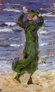 Woman In The Wind By The Sea — Franz Marc