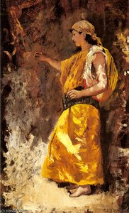 Standing Arab Woman — Edwin Lord Weeks, Impressionism