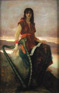 The Harpist — Ernest Hébert (antoine Auguste Ernest Hebert)