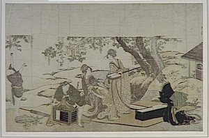Concert Under The Wisteria — Katsushika Hokusai