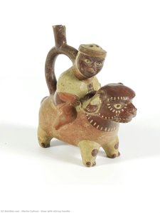Vase With Stirrup Handle — Moche Culture