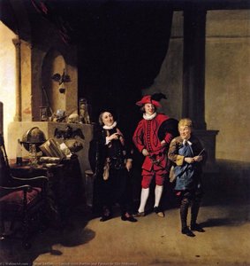 Garrick With Burton And Palmer In The Alchymist — Johann Zoffany