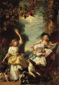 The Three Youngest Daughters Of George Iii — John Singleton Copley, Neo-classical Style