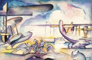 Seaplanes — Thomas Hart Benton