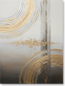 Celestial Orbit In Gilded Fragments: A Monumental Study Of Metallic Motion — David Moreau, Plaster & Texture Art