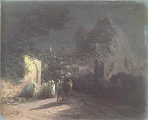 Lunar Night At The Spring — Ivan Konstantinovich Aivazovsky
