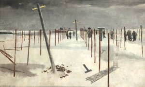 Sappers Erecting Pickets In The Snow — Albert Richards