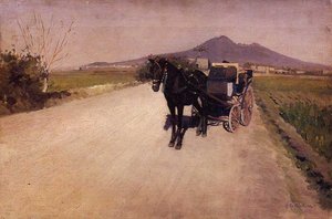 A Road Near Naples — Gustave Caillebotte