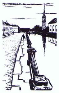 Illustration For Dostoyevsky's White Nights 1 — Mstislav Dobuzhinsky