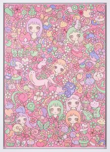 Una sinfonía caprichosa de sueños pastel en un único florecimiento infinito