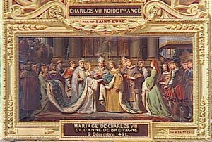 MARIAGE DE CHARLES VIII ET D'ANNE DE BRETAGNE.6 DECEMBRE 1491