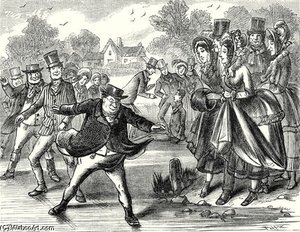 Mr. Pickwick Went Slowly And Gravely Down — Hablot Knight Browne