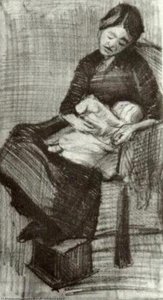 Sien Nursing Baby — Vincent Willem Van Gogh, Post-impressionism