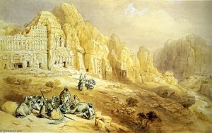 Tombs Petra — William Henry Bartlett