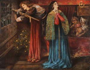Sir Launcelot in the Queen's Chamber (after Dante Gabriel Rossetti)