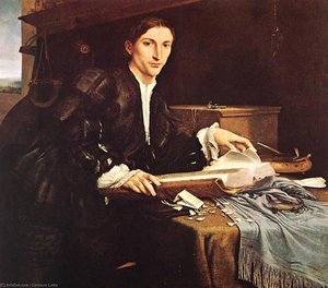 Portrait Of A Gentleman In His Study — Lorenzo Lotto