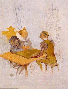 Le Belle Et La Bete - Le Besigue — Henri De Toulouse-lautrec