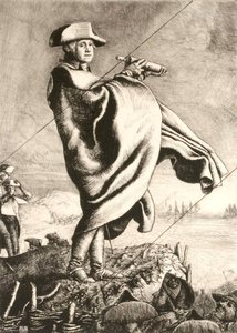 The British Evacuate Boston (cancelled Plate From The Portfolio The Bicentennial Pageant Of George Washington ) — Allen Lewis