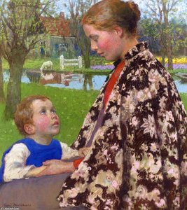 Mother And Child By The Sea — Julius Garibaldi Melchers