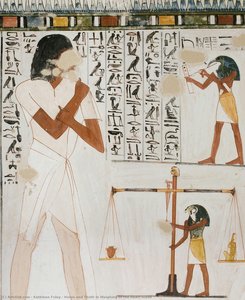 Horus And Thoth In Weighing Of The Heart Scene — Kathleen Foley