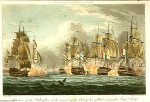 Situation Of The Bellerophon At The Moment Of The Death Of Her Gallant Commander Captn — Thomas Whitcombe