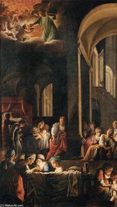 The Birth Of The Virgin — Carlo Saraceni, Baroque