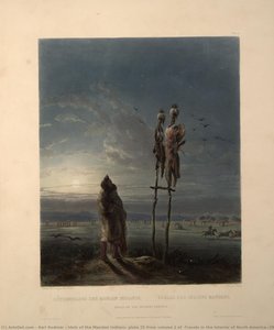 Idols of the Mandan Indians, plate 25 from volume 2 of `Travels in the Interior of North America'