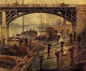 Trabajadores Del Muelle De Carbón — Claude Monet, Impresionismo