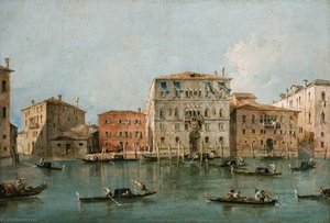 View Of The Palazzo Loredan Dell'ambasciatore On The Grand Canal, Venice — Francesco Lazzaro Guardi