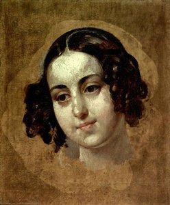 Head A Girl — Karl Pavlovich Bryullov, Romanticism