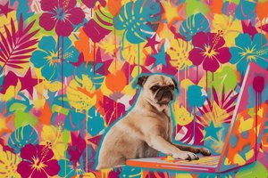 Digital Pulse In Tropical Syntax — Inès Dupont, Neo-expressionism
