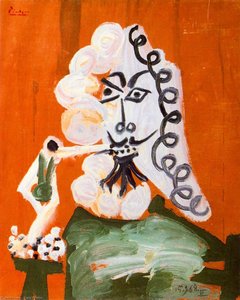 Gesasster Mann Mit Pfeife — Pablo Picasso