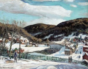 River Town — Walter Emerson Baum, Impressionism
