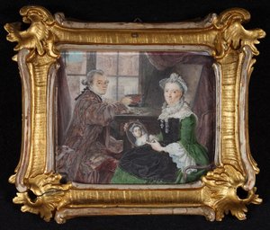 Self-portrait With His Wife — Даниэль Николаус Чодовский
