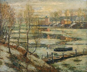 In The River — Ernest Lawson, Impressionism