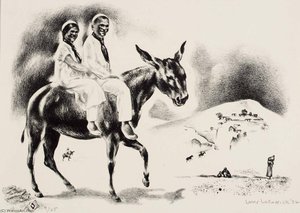 On Way To School, Tajikistan — Louis Lozowick