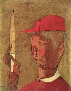 Portrait Of A Man With A Knife (murderer) — Bela Kondor