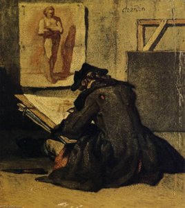 Young Sketcher — Jean-baptiste-siméon Chardin, Baroque Still Life