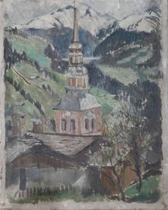 Spire Of An Abbey Church (possibly In The Black Forest) — Alan Francis Clutton Brock