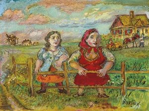Two Girls — David Davidovich Burliuk