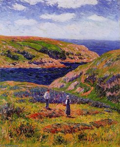 Cliffs At Clohars Carnoet — Henri Moret