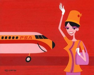 Flight To San Francisco Now Boarding — Josh Agle (shag)