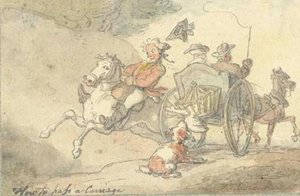 How To Pass A Carriage — Thomas Rowlandson