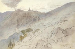 View Of Turbia, France — Edward Lear