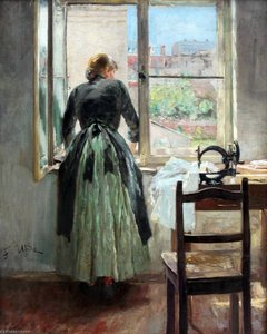 At The Window (sempstress At The Window) — Fritz Von Uhde