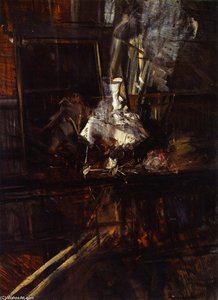 Studio-interieur Mit Dem Porträt Von Junger Subercaseaux — Giovanni Boldini