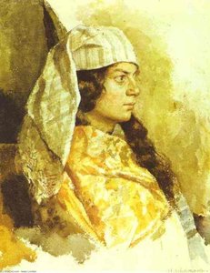 Jewish Woman In An Oriental Shawl — Isaak Ilyich Levitan