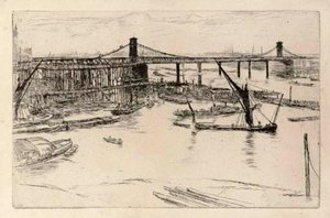 Old Hungerford Bridge — James Abbott Mcneill Whistler, Tonalist Aestheticism