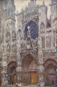 Rouen Cathedral, Grey Weather — Claude Monet, Impressionist Landscape