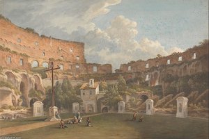 An Interior View Of The Colosseum, Rome — John Warwick Smith